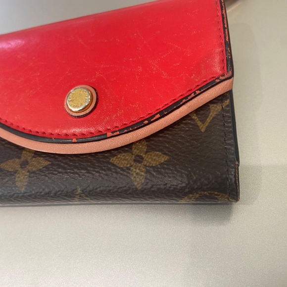 Louis Vuitton Monogram Red Portefeuille Tuileries Compact Trifold Wallet w/ COA - Picture 10 of 16